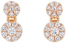 Nilu's Collection American Diamond Stone Studded | Rose Gold/Silver Plated | Anti Tarnish Jewellery Set for Women | Matching Earrings Perfect for Weddings and Special Occasions