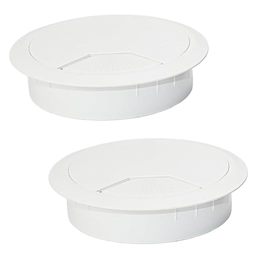 5 Pcs Desk Grommet 3-1/8" / 80 mm, Desk Cord Hole Cover, Cable Grommet ABS Plastic, Desk Hole Grommet for Home & Office Pc, Detachable Adjustable Cable Cord Organizer-White