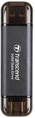 Transcend 256GB External SSD, Up to 1,050MB/s, Dual USB Flash Drive for iPhone&iPad&Mac, Windows&Android, Tablet&PC, Smart TV, USB 3.2 Gen 2 Thumb Drive Photo Stick, 2-in-1 Type C &Type A Memory Stick