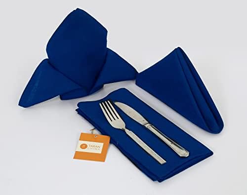 TARAN LIVING Easter Gift Napkin Ultra Soft Durable Washable Mitered Corners Cotton Dinner Napkins Reusable Best for Gift All Occasions - Blue, Set of 12 18x18 Inch