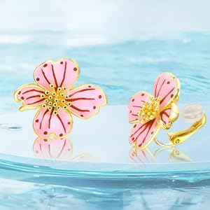 Clip on Earrings Women, 14K Gold Plated Earrings for Sensitive Ears, Fashion Women's Earrings Jewelry Birthday Gift for Wife Grandma Daughter Girls on Christmas Thanksgiving