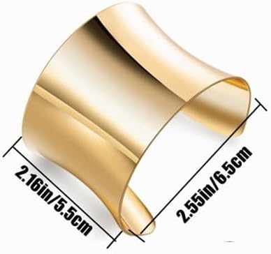 3PCS Gold Chunky Cuff Bracelets for Women Irregular Minimalist Statement Bangle Bracelets Set Open Wide Bangle Arm Cuff Upper Arm Punk Jewelry