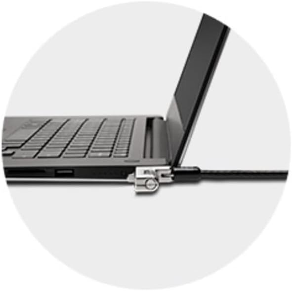 Kensington Slim Combination T-Bar Standard Lock Slot for Laptops, Security Computer Lock Cable, Resettable 4-wheel Number Code with 6 Foot Cable, K60600WW