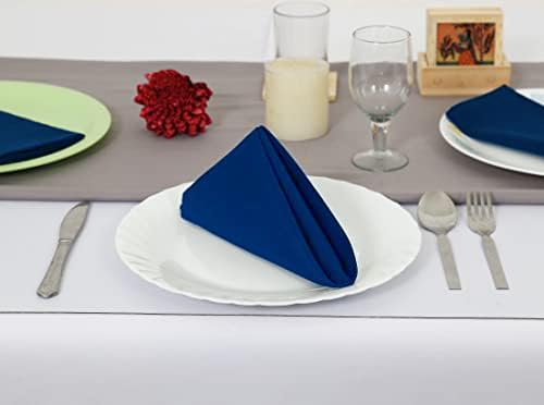 TARAN LIVING Easter Gift Napkin Ultra Soft Durable Washable Mitered Corners Cotton Dinner Napkins Reusable Best for Gift All Occasions - Blue, Set of 12 18x18 Inch