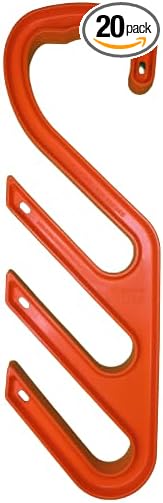 HIGH 5 Hook Triple - Heavy Duty, Industrial Safety Hook for Hanging Cables, Cords, Hoses and Welding Leads. 250 lb Capacity (Box of 20)