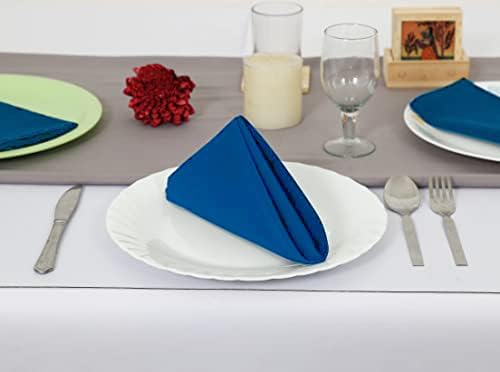 TARAN LIVING Cotton Napkins Cloth Washable Dinner Napkin Solid Plain Table Cloth Napkins Set of 12 for Thanksgiving Easter Gifting - Set of 12-18x18 Inch - Navy Blue