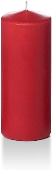 yummi 2.25" x 5" Ruby Red Slim Round Pillar Candles - 4 per Pack