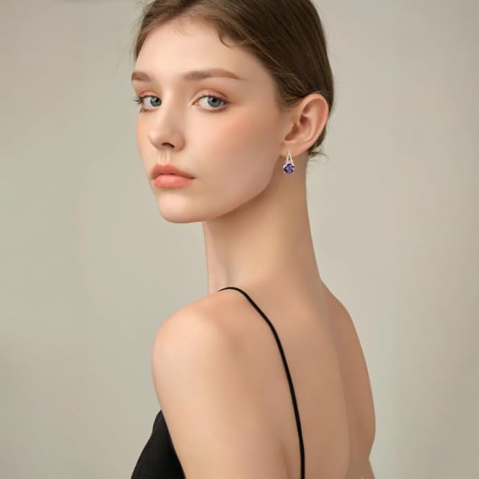 Alphabet Earring for Women, 18K Gold Plated Brass with Cubic Zirconia.