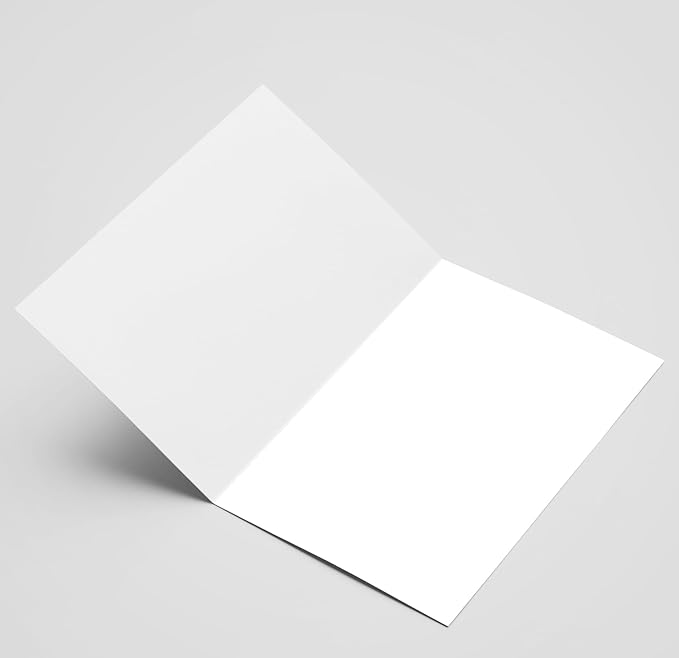 3,5x5"Plain White Folding Tent Cards (Set of 50)-7x5"Folds to 3,5x5"- Simple Blank Card Stock for Writing, Stamping, Drawing - Make Your Own Note, Thank You Cards