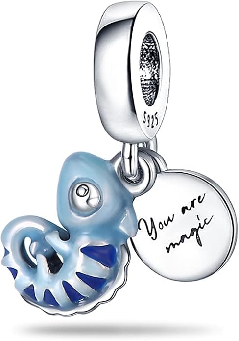LIGHTDOG 925 Sterling Silver Charm fits Pandora Charm Bracelet Necklaces Pendant Bead Charms Jewelry Gift for Women Family Friends