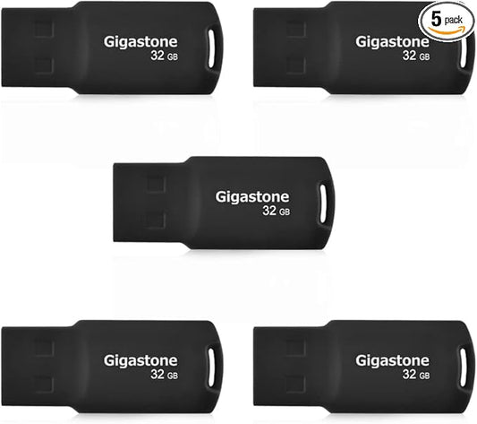 GIGASTONE V70 32GB 5-Pack USB 2.0 Flash Drive Thumb Drive Memory Stick Pen Drive Capless Design Pen Drive