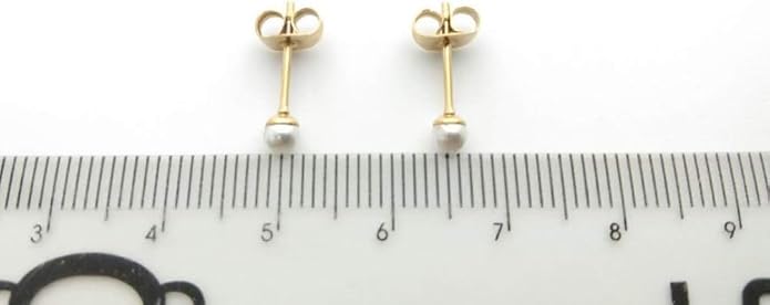 14K Gold Filled Polished Small CZ Pearl Ball Stud Earrings Set for Women Men 20G Surgical Steel Hypoallergenic Piercing Studs for Sensitive Ear, Pack of 6 Pairs