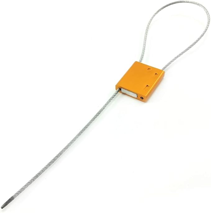 Pull Tight Security Cable Seals Alumium Alloy Shipping Container Tags ISO 17712 Standard (Pack of 50, Yellow)