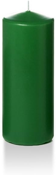 yummi 2.25" x 5" Hunter Green Slim Round Pillar Candles - 4 per Pack