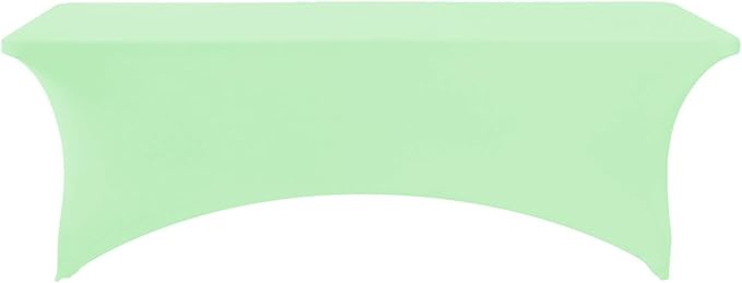 FORLIFE Spandex Table Cover - Fitted 8ft Rectangular Tablecloth, Stretch Patio Cover, Universal for Wedding, Banquet, Party (Mint)