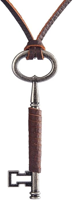GelConnie Boho Necklaces for Women Vintage Silver Circles Long Pendant Necklace Cowgirl Sweater Necklace Adjustable Leather Choker Necklace for Women