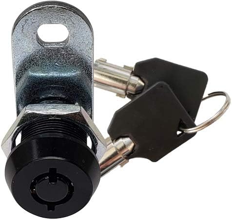 Admiral Locks Tubular Cam Lock, Keyed Alike Removable Key RV Compartment Storage Lock Cabinet Locks (Black Pack of. 10, 5/8" 180°)