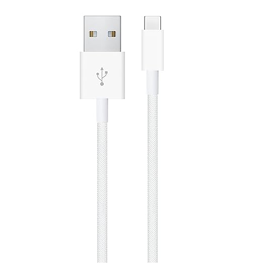 Woven USB-C Cable for Apple iPhone 16 Pro Max [MFi Certified] CarPlay USB A to USB C Wire USB to Type C Charger Cord Fast Charging for iPhone 16 Plus/15 Pro Max/15Pro/15Plus/iPad Pro M4 (5ft White)