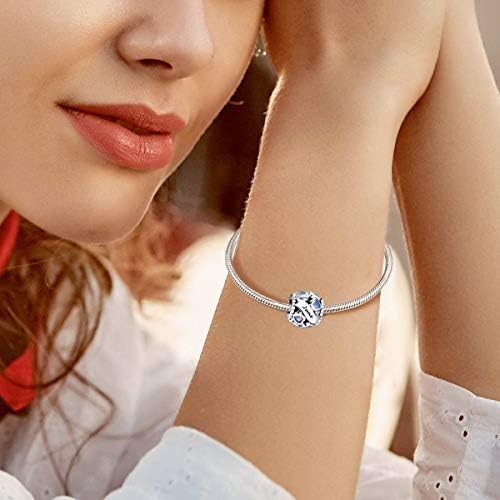 NINGAN Birthstone Charms 925 Sterling Silver Love Heart Openwork Bead for Charm Bracelets and Necklaces with 5A Cubic Zirconia, Birthday Mothers Day Jewelry Gifts Women