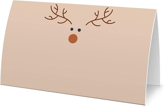 FZ-a95 Christmas Food Tent Labels - 25 Pack Table Place Cards - Perfect for Banquet, Buffet Food Label, Party