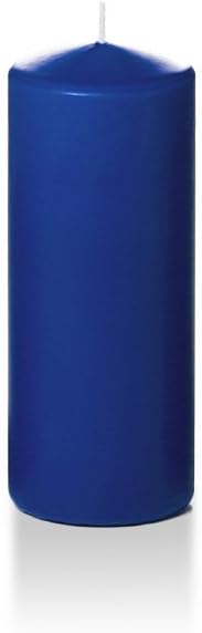 yummi 2.25" x 5" Royal Blue Slim Round Pillar Candles - 4 per Pack