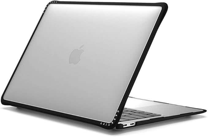 CASETiFY Impact MacBook Air 13" (M1/Intel) Case [Cushioned Impact Corners/Scratch-Resistant/Anti-Slip Grip] - Clear Black