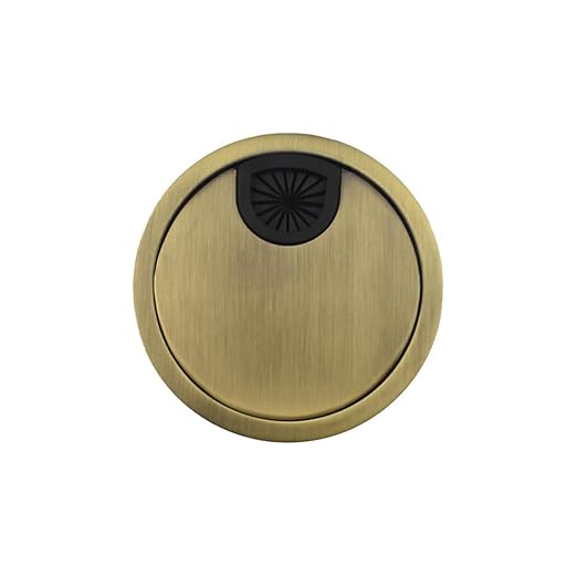 HAHIYO 1Pcs 3.15Inch/80mm Bronze Zinc Alloy Desk Grommet Wire Grommet Cable Management Cord Hole Cover Desk Wire Hole Insert Wire Organizer for Computer Office Home School Equipment Systems