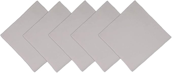 Arkwright Restaurant Cloth Napkins - (Pack of 25) Spun Polyester Dinner Napkin with Hemmed Edges - Ideal for Dinner, Wedding, Party, Banquet, Kitchen, 20 x 20 in, Grey