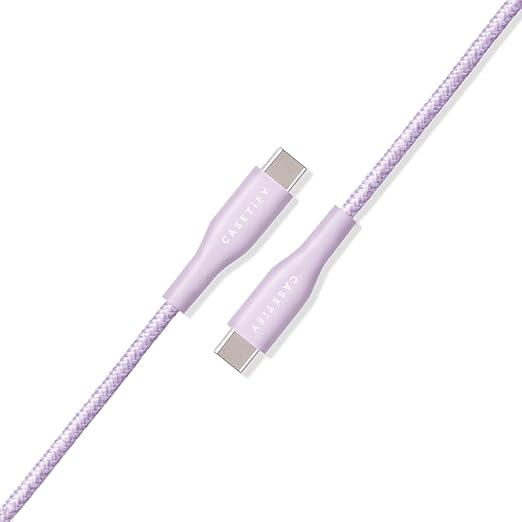 CASETiFY Powerthru USB-C to USB-C Cable (2m/6.6ft) - Lavender