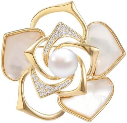 Flower Brooch for Women Rhinestone Flower Brooch Pins Floral Brooches Jewelry Gift for Mom Wife