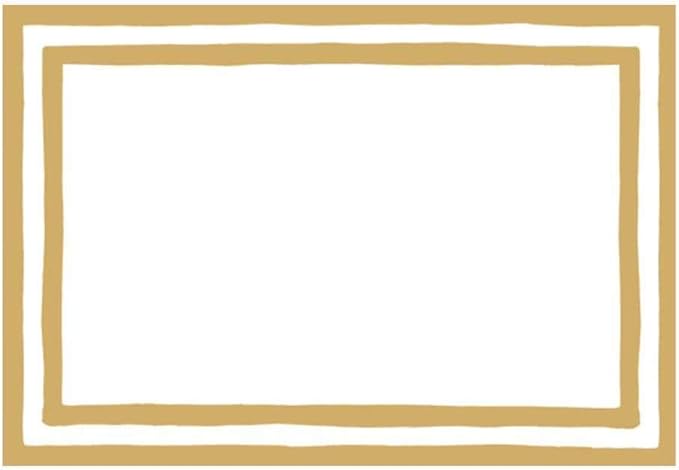 Caspari Border Stripe Place Cards in Gold Foil, 32 Included