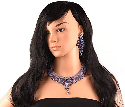 Touchstone Indian jewelry set for women bollywood gold jewellery wedding outfits necklace sets earrings bridal maang tikka fancy costume girls big desi accessories rhinestone in gold or silver tone