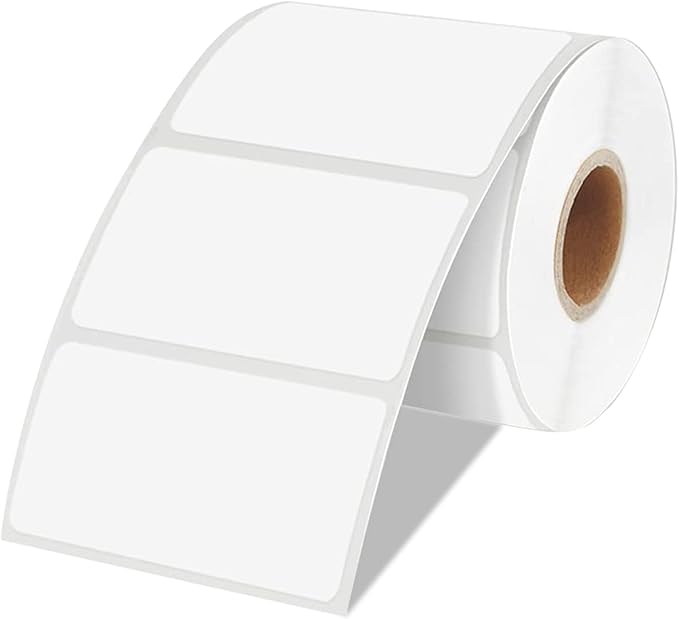 CLASSY 2" x 1" Direct Thermal Labels, Barcode & Return Address, Compatible with Zebra & Rollo Printers (1300 Labels)