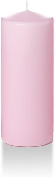 yummi 2.25" x 5" Blush Slim Round Pillar Candles - 4 per Pack