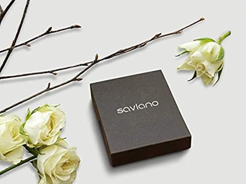 Savlano 14K White Gold Plated Inside Out Crystal Hoop Earrings For Women Comes With Savlano Gift Box