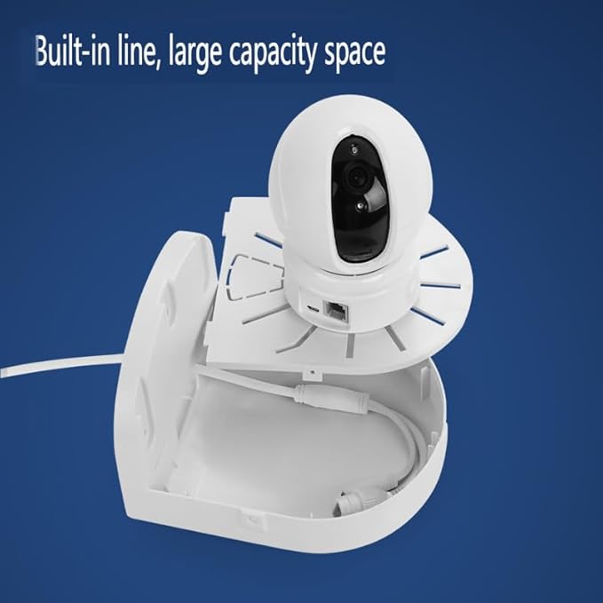 Indoor Outdoor Camera Bracket ABS Plastic Wall Mount L-Shaped Bracket for Security Dome IP Camera Mounting, Junction Box Cable Management (4.5in-SL-1PACK)