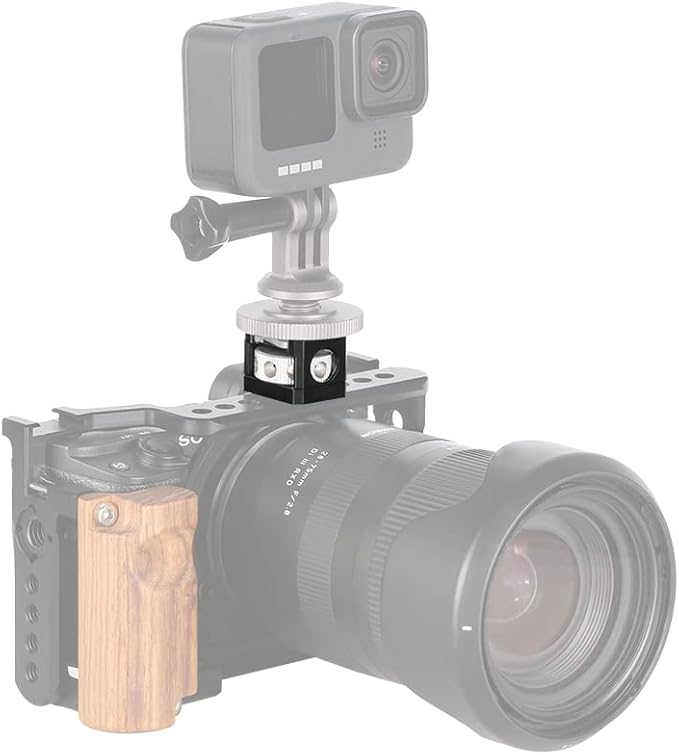 NICEYRIG Cold Shoe Adapter for ARRI Mount, Thumbscrew Easy Mounting Cold Shoe Base for Camera Cage Rig, DSLR Top Handle, Cheeseplate - 500