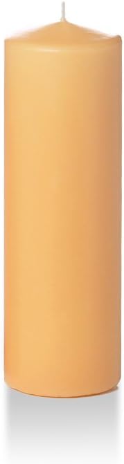 yummi 2.25" x 7" Caramel Slim Round Pillar Candles - 4 per Pack