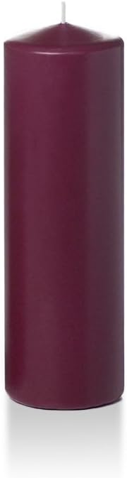 yummi 2.25" x 7" Magenta Slim Round Pillar Candles - 4 per Pack