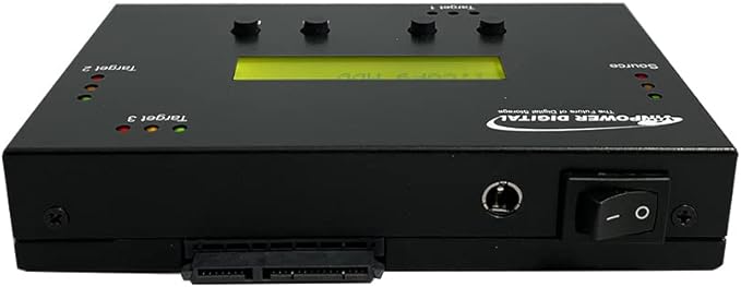 Vinpower 1 to 3 SATA 2.5" & 3.5" Hard Disk Drive/Solid State Drive (HDD/SSD) Clone Duplicator and DOD Level Eraser