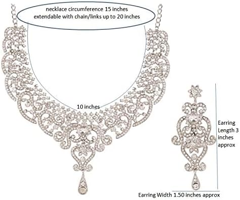 Touchstone Indian jewelry set for women bollywood gold jewellery wedding outfits necklace sets earrings bridal maang tikka fancy costume girls big desi accessories rhinestone in gold or silver tone