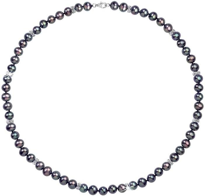 Midnight Spell Black Pearl Necklace with Matching Earrings, Black Pearl Jewelry Set, Jewelry Set for Her #1333-0360