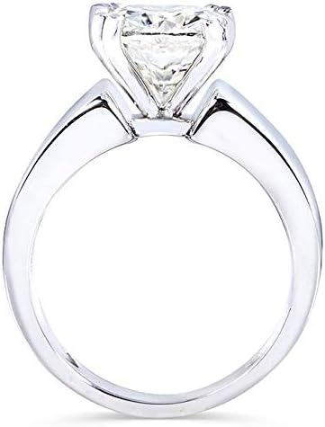 Kobelli Round Moissanite Solitaire Engagement Ring 3 CTW 14k White Gold