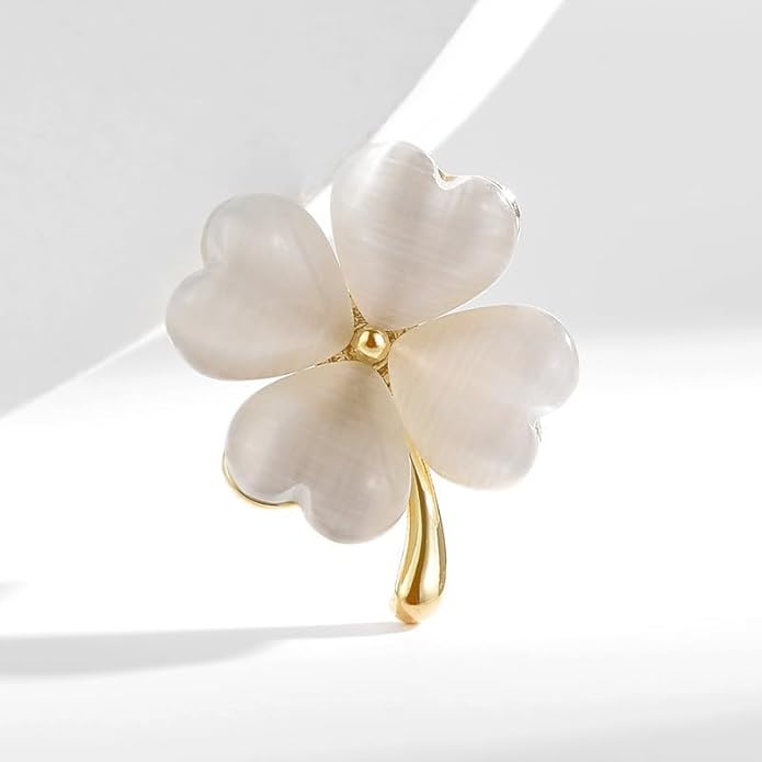 Pearl Flower Brooch for Women - Gold Plated Pearl Flower Pin Rhinestone Buttons Lapel Pin Jewelry - Valentine's Day Gift