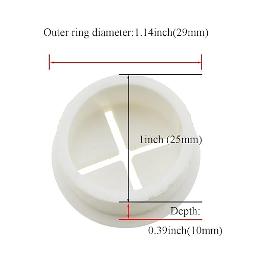 HAHIYO 4Pcs 1Inch/25mm White Flexible Rubber Desk Grommet Wire Grommet Cable Management Cord Hole Cover Desk Wire Hole Insert Wire Organizer for Computer Office Home School Equipment Systems