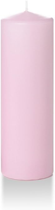 yummi 2.25" x 7" Blush Slim Round Pillar Candles - 4 per Pack