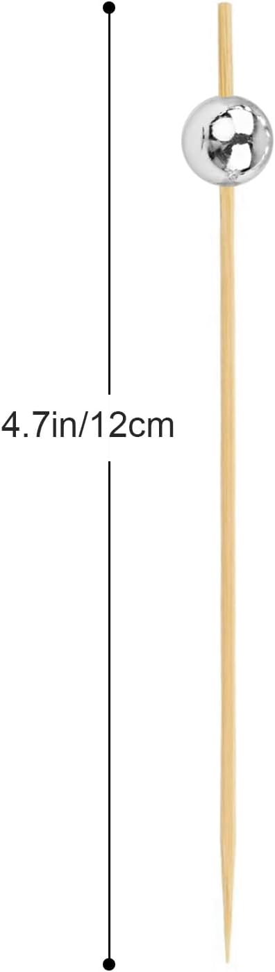 Cocktail Picks, 100PCS Toothpicks for Appetizers, Appetizing Skewers for Charcuterie Fruits and Party Decoration - 4.7 inch