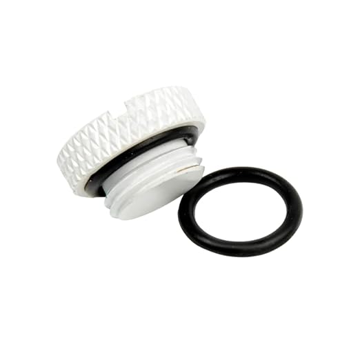 Dracaena.io 12 Pack G1/4" Thread, Thin Water Stop Plug Fitting with Coin Slot for Computer Water Cooling System, Durable Brass/Copper Material, White