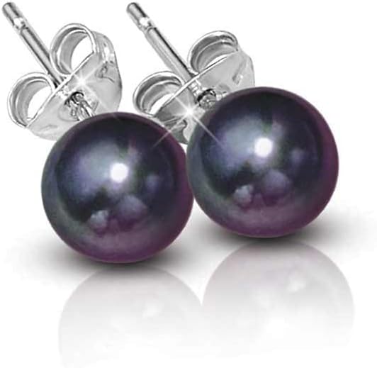 Midnight Spell Black Pearl Necklace with Matching Earrings, Black Pearl Jewelry Set, Jewelry Set for Her #1333-0360