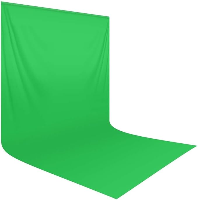 10x20ft Green Screen Backdrop for Photography, Dual-Size Dual-Pocket Design Chromakey Background for Photoshoot, Game Steaming, Zoom Meeting with Both Options of 10 ft and 20 ft in Width
